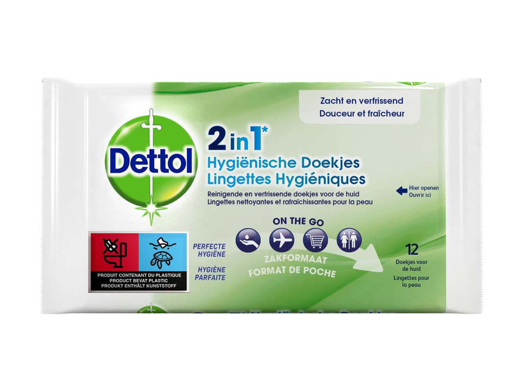 Reinigingsdoekjes Dettol 2-in-1 (12)