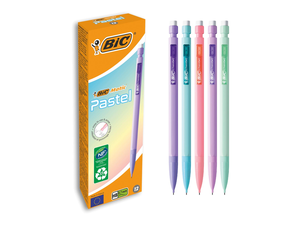 Vulpotlood Bic Bicmatic 0,7mm assorti pastel