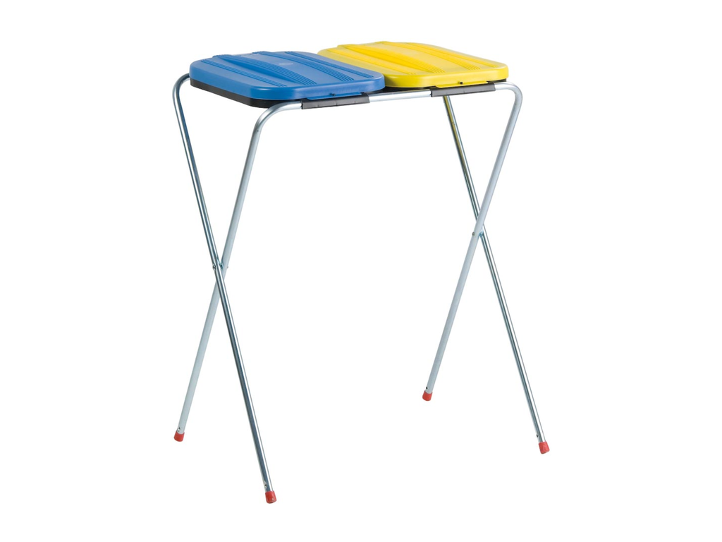 Afvalzakhouder Artex duo 2x130L geel en blauw