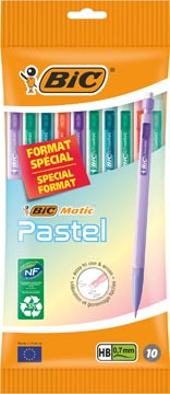 Vulpotlood Bic Bicmatic 0,7mm assorti pastel (10)