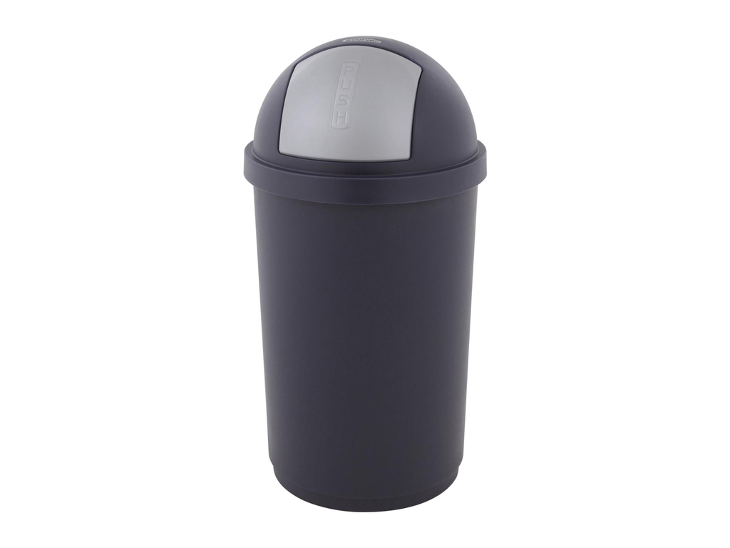 Vuilnisbak Curver met push-deksel 50L blauw en grijs