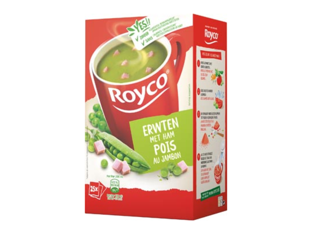 Soep Royco Minute Soup classic erwten met ham (25)
