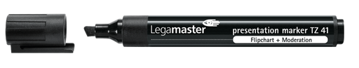 [LM-155001] Flipchartmarker Legamaster TZ41 beitelpunt 1-5 mm (4) (zwart)