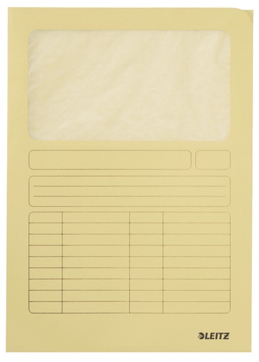 [ESS-39500015] L-map Leitz met venster karton A4 160g (100) (geel)