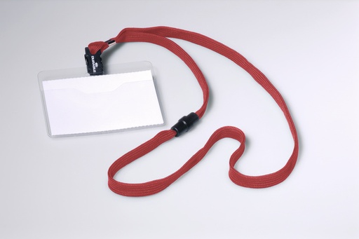 [DUR-813903] Badge Durable 60x90mm met textielband (10) (rood)