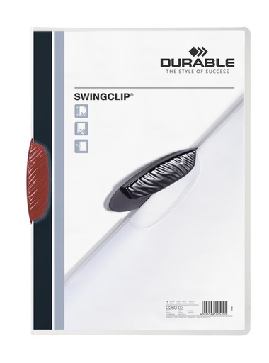 [DUR-226003] Klemmap Durable Swingclip 30 PP A4 30vel (rood)