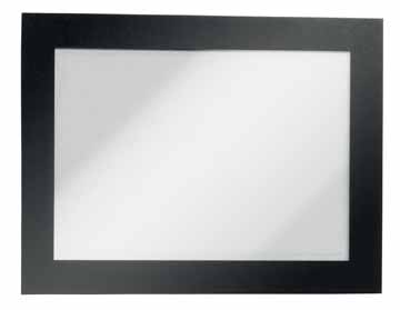 [DUR-487001] Ophangtas Durable Duraframe A6 zelfklevend (2) (zwart)