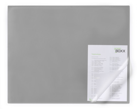 [DUR-729310] Schrijfonderlegger Durable 650x500mm met randbescherming en transparant afdekvel (grijs)