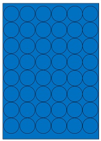 [ETI-31800579] Etipage 48 etik/blad Ø 32 mm 100 bl (blauw)
