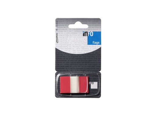 [IN1-7728-74] Index Info Notes Tabs 25 x 43 mm (rood)