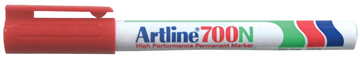 [TIM-700R] Permanent marker Artline 700 ronde punt 0.7 mm (rood)