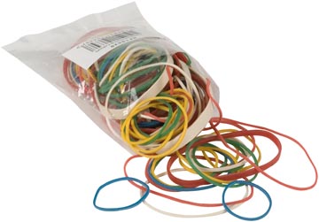 Elastieken Q-Connect 1,5mm ≠ lengtes 25g assorti