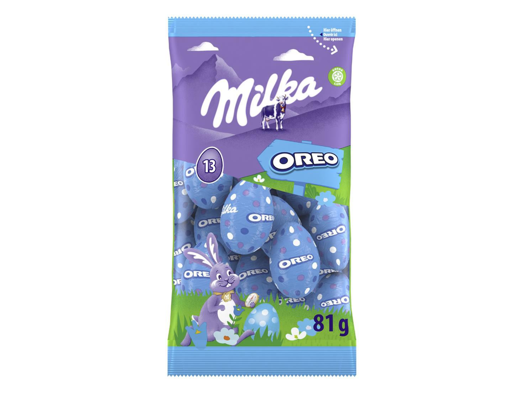 Paaseitjes Milka melk Oreo zakje 81g