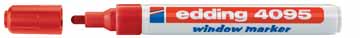 [TIM-4095R] Krijtmarker Edding 4095 ronde punt 2-3 mm (rood)