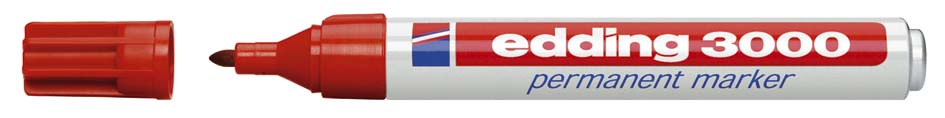 Permanent marker Edding 3000 ronde punt 1.5-3 mm