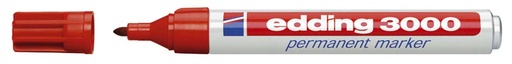 [TIM-3000R] Permanent marker Edding 3000 ronde punt 1.5-3 mm (rood)