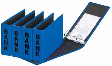 [TIM-4080106] Bankringmap Pagna PP A6 2 ringen rug 50mm (blauw)