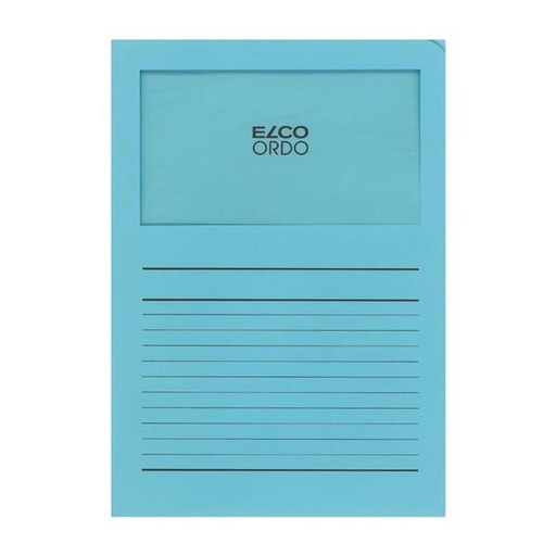 [KAN-2948931] L-map Elco Ordo met venster A4 120gr - 100 stuks (blauw)