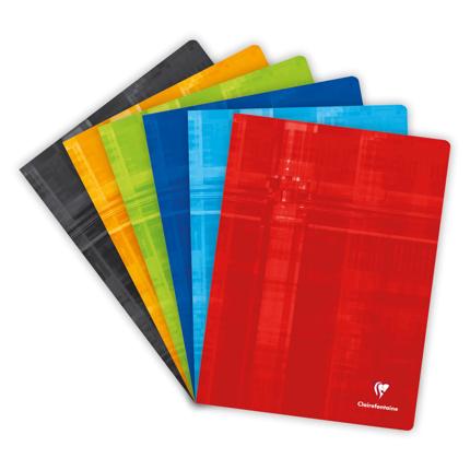 Schrift Clairefontaine Metric karton A4+ 24x32cm 96blz met kantlijn assorti