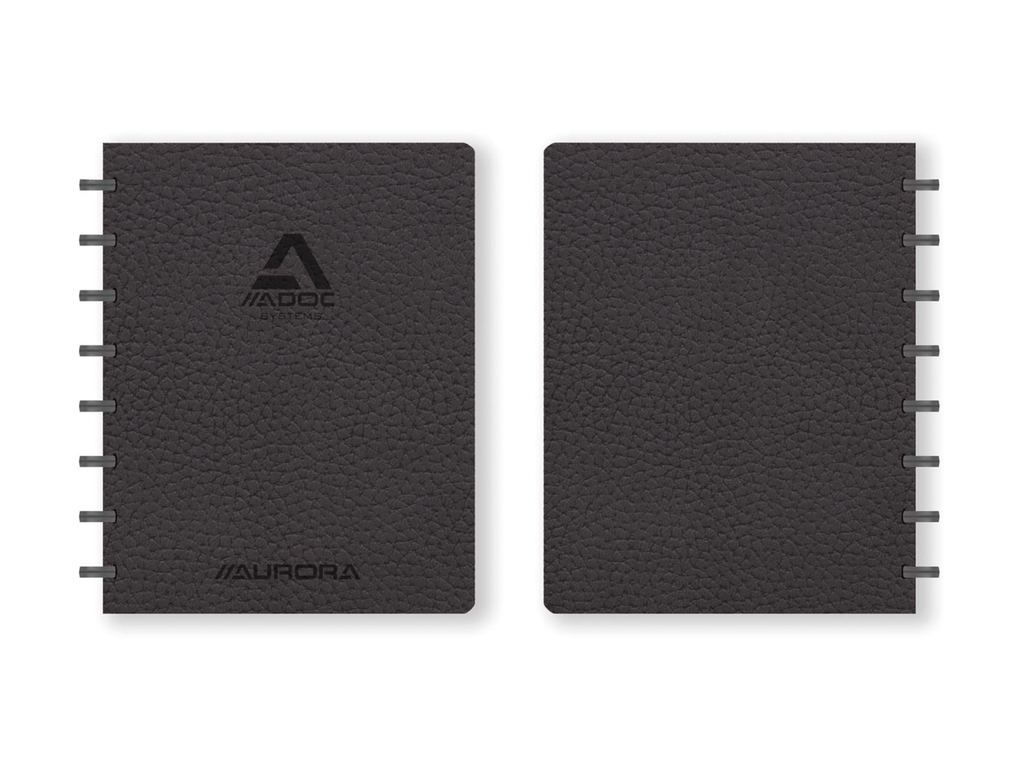 Schrift Adoc Business karton A5 geruit 144 blz met kantlijn zwart