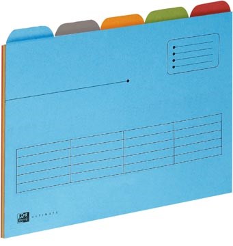 Dossiermap Oxford Ultimate karton A4 5 tabs assorti