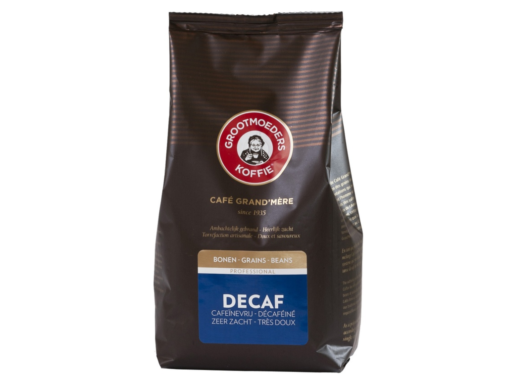 Koffie Grootmoeders Koffie Decaf Professional bonen 500g