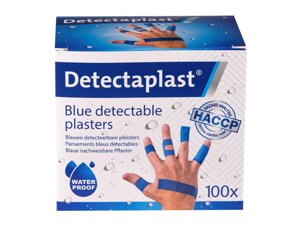 Pleister Detectaplast Universal metaal detecteerbaar assorti afmetingen blauw (100)