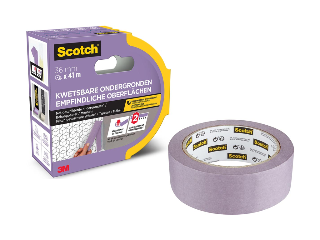 Afdekplakband Scotch 36mmx41m paars - PEFC Certified