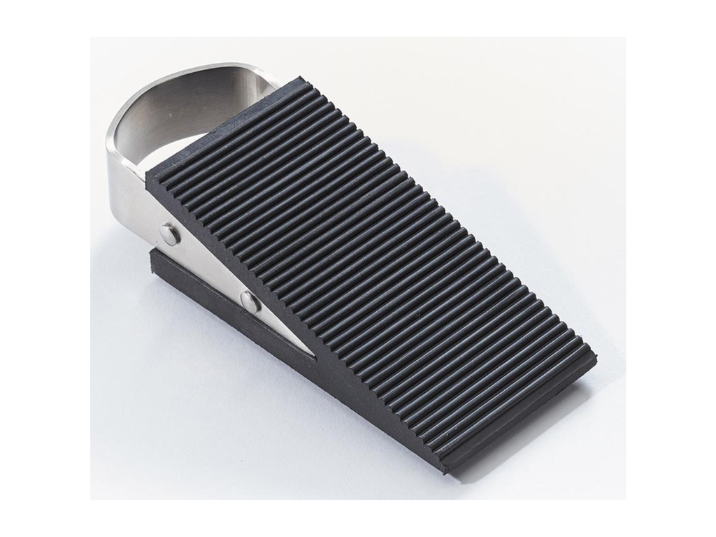 Deurstop Mottez rubber 11,8x5,2x3,2cm zwart