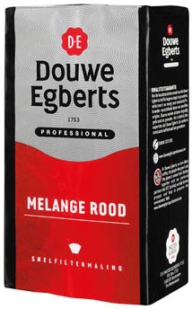 Gemalen koffie voor snelfilters Douwe Egberts Rood pak van 500g