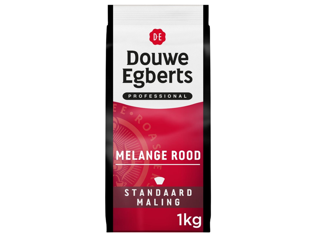 Koffie Douwe Egberts Melange Rood standaard gemalen pak 1kg