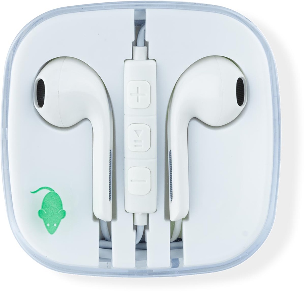 Oortjes Greenmouse 3,5mm jack wit