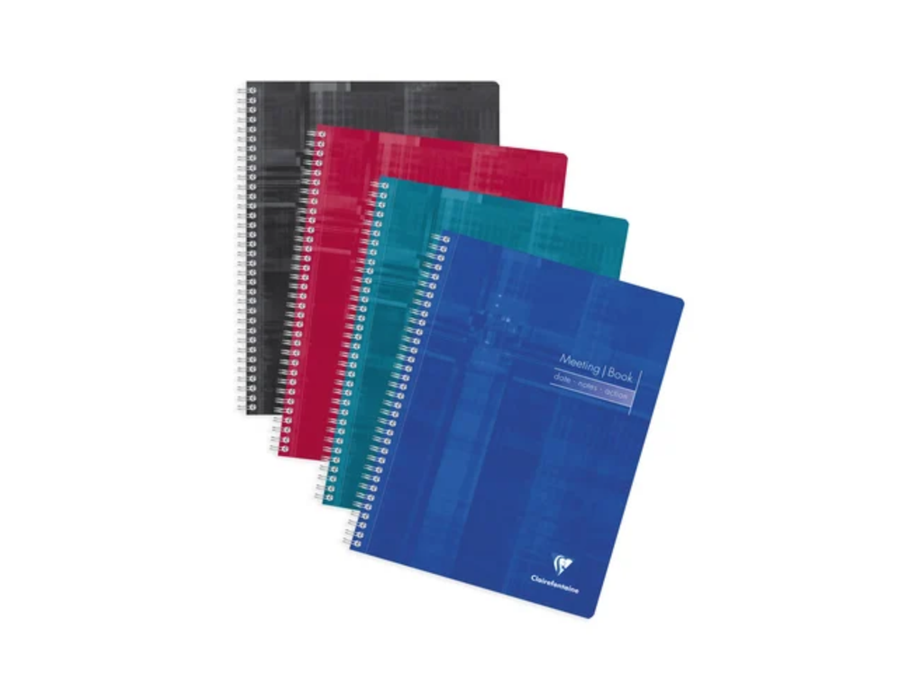 Meetingbook Clairefontaine A4+ spiraal 80vel assorti