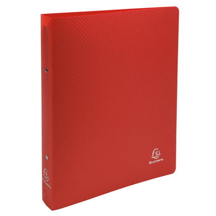 Ringmap Exacompta PP A4 maxi 2 ringen 30mm rug 40mm opaak rood