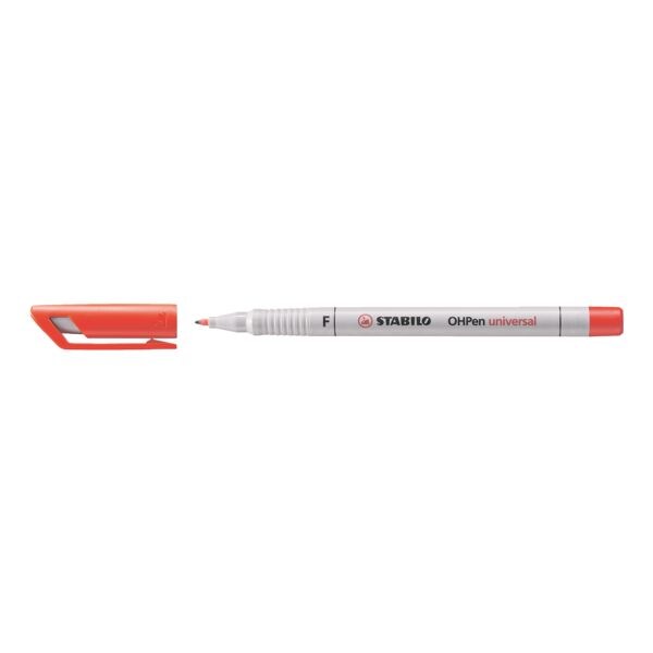 Non-permanent marker Stabilo OHP fijn 0,4mm rood
