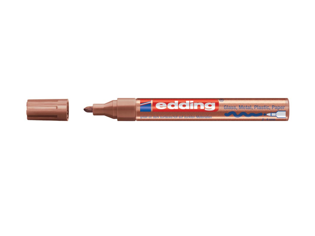 Glanslakmarker Edding 750 ronde punt 2-4mm koper
