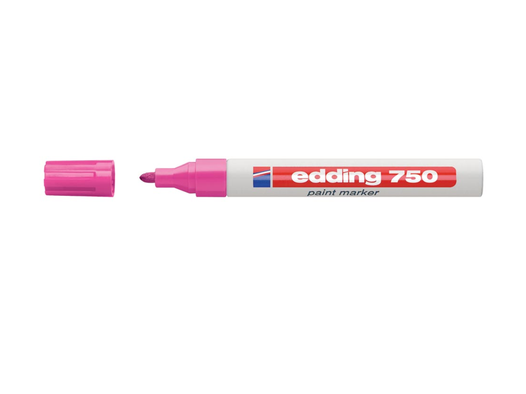 Glanslakmarker Edding 750 ronde punt 2-4mm roze