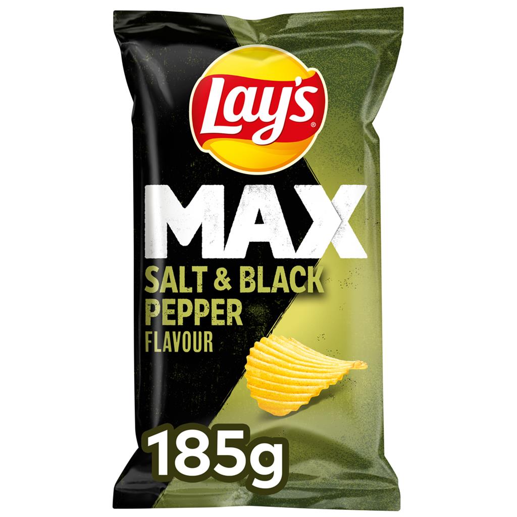 Chips Lay's max salt & pepper 185gr (22)