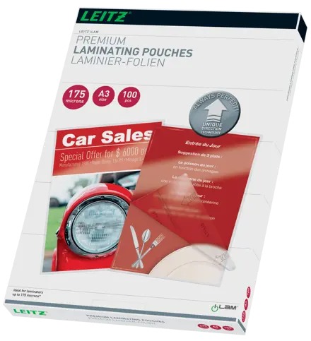 Lamineerhoes Leitz iLam UDT A3 2x175µ glanzend (100)