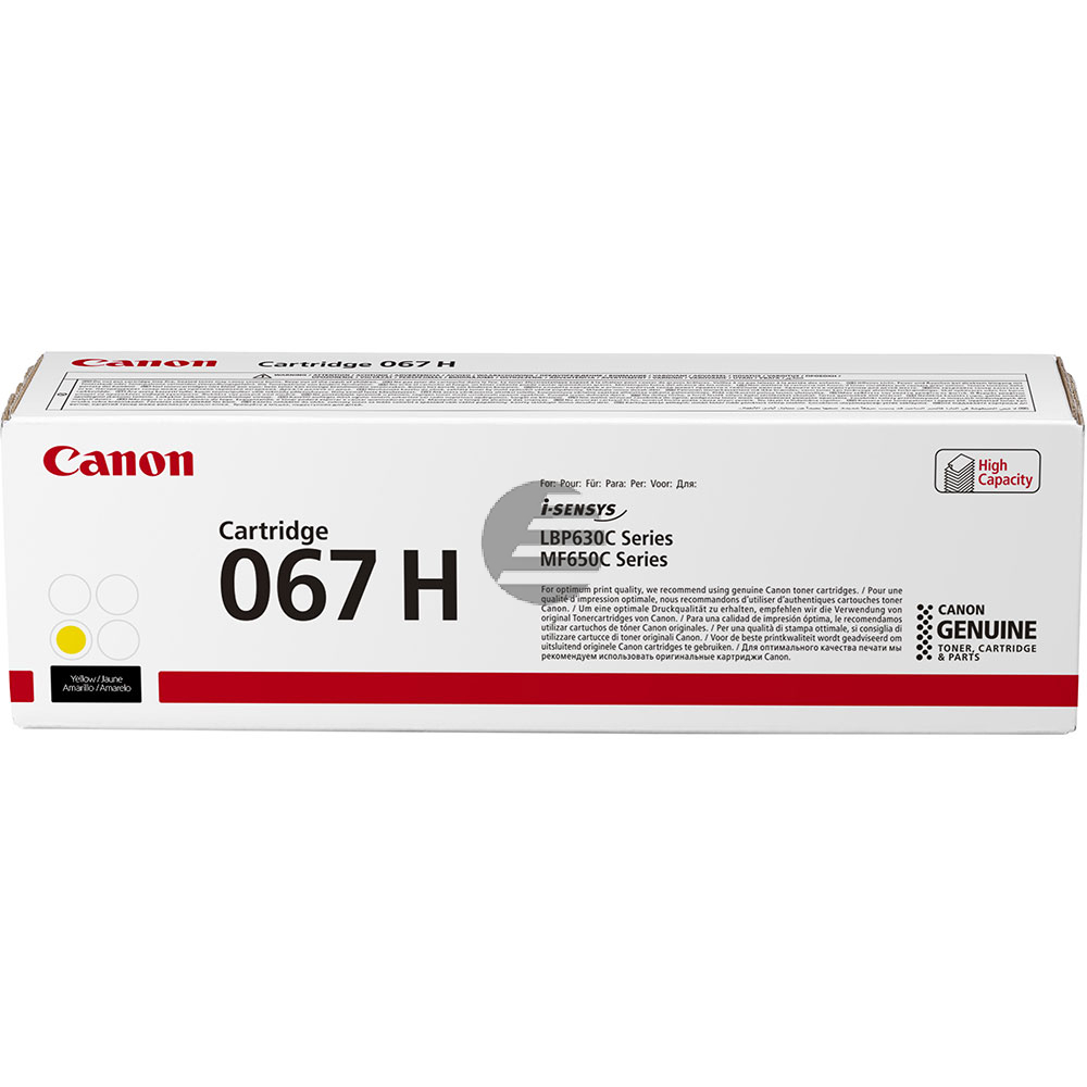 Cartridge Canon color laser 067HY 2350 pag. YEL