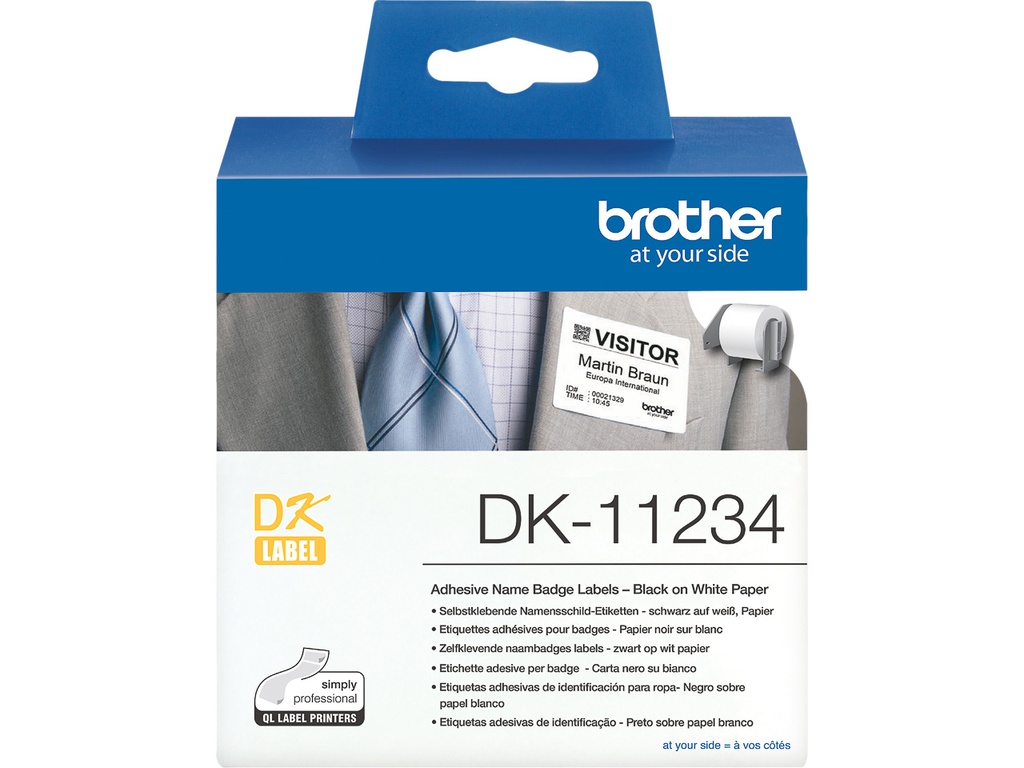 Label Brother DK-11234 naambadge ft 86x60mm (260)