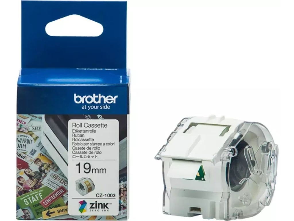Kleurenlabels Brother voor VC-500W cz1003 19mm