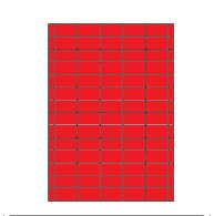 Etiketten Etipage "25" 65 etik/bl 38,1x21,2mm rood