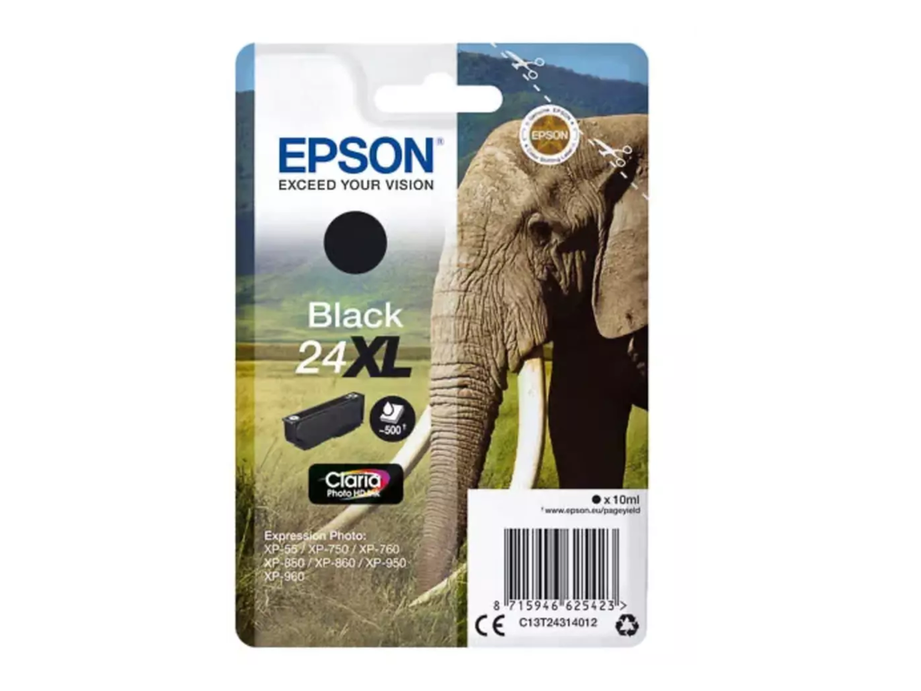 Cartridge Epson Inkjet 24XL Expression Photo XP-55 500pag BK