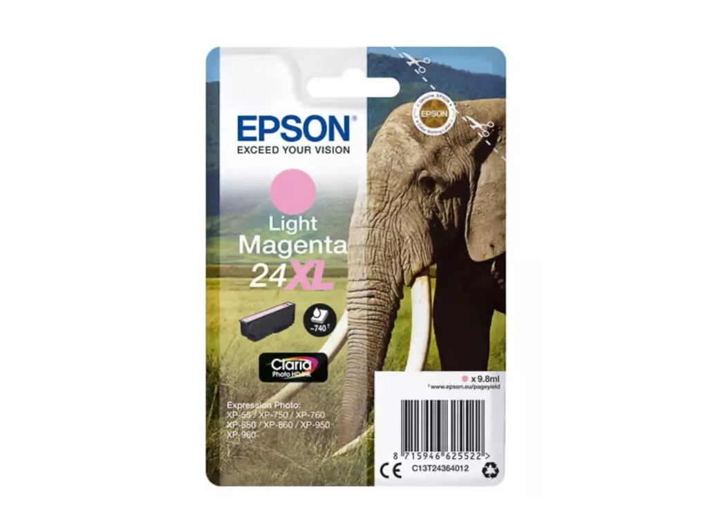 Cartridge Epson Inkjet 24XL Expression Photo XP-55 740pag Light MAG