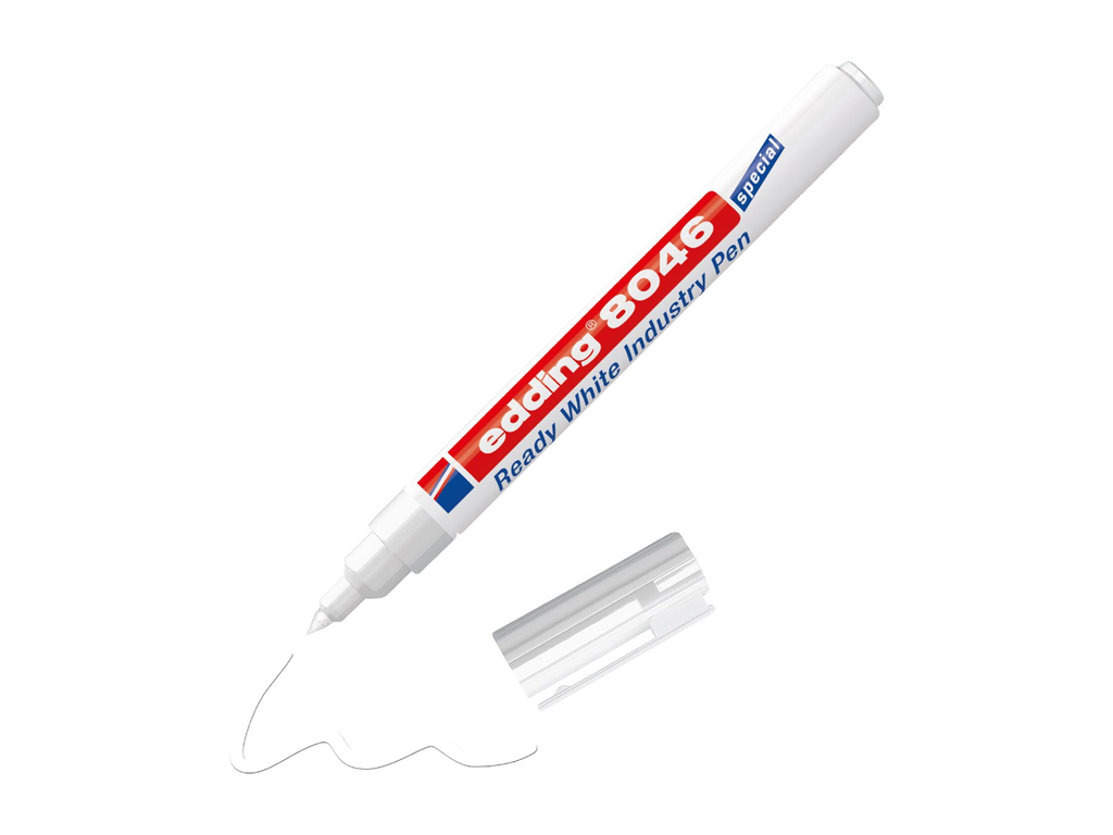 Industriemarker e-8046 Edding ronde punt 1-3mm wit