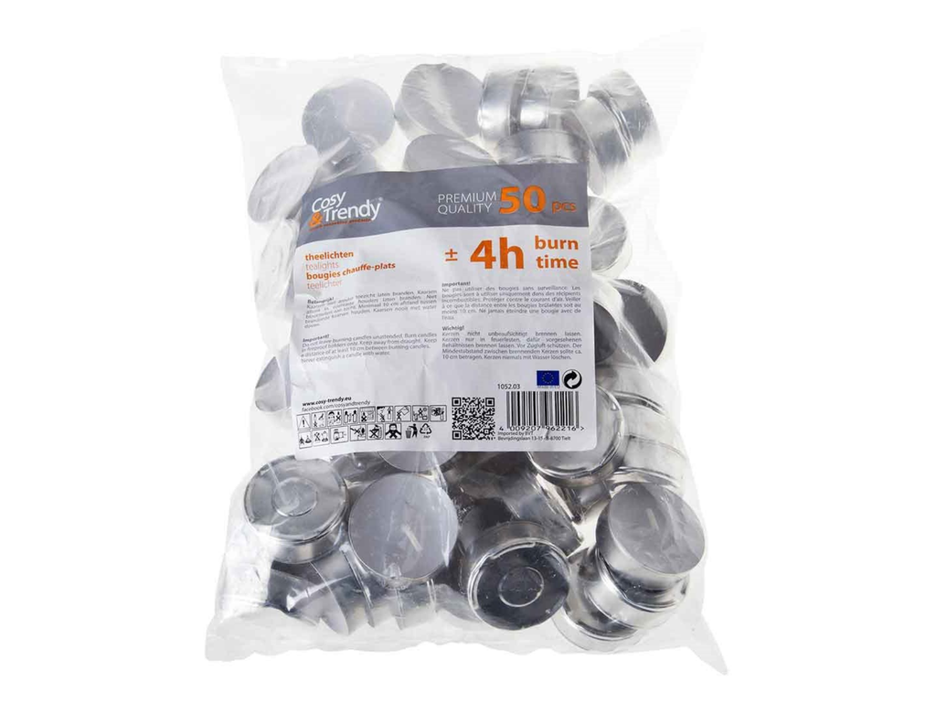 Theelichtjes 4H Cosy & Trendy wit (50)