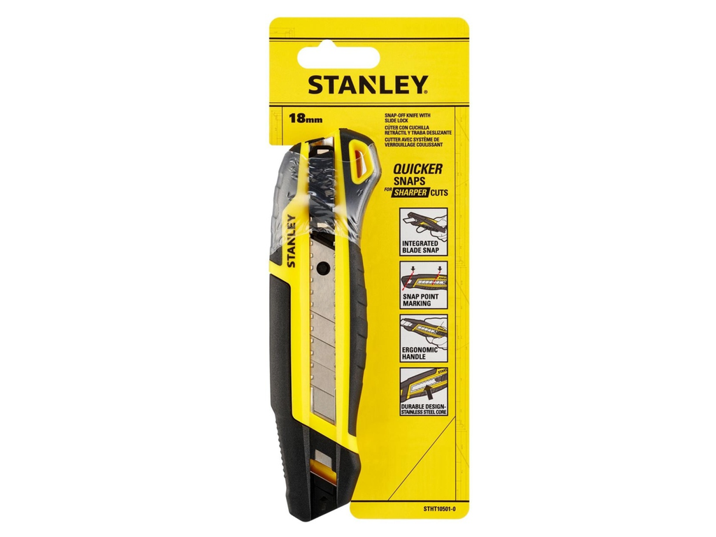 Cutter Stanley MPP Quick Snap 18mm zwart/geel
