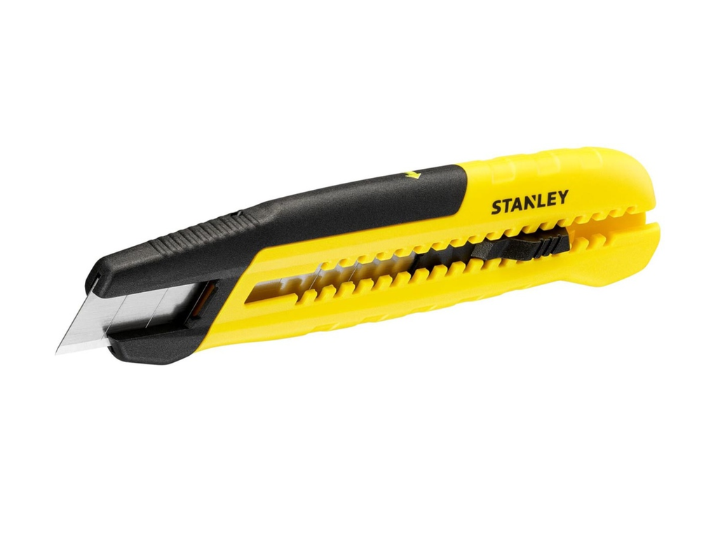 Cutter Stanley Quick Snap 18mm zwart/geel