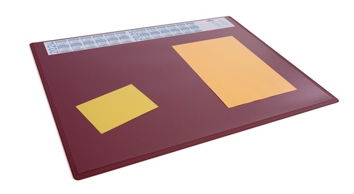 [DUR-722303] Schrijfonderlegger Durable PP 650x500mm met jaarkalender en transparant afdekvel (rood)